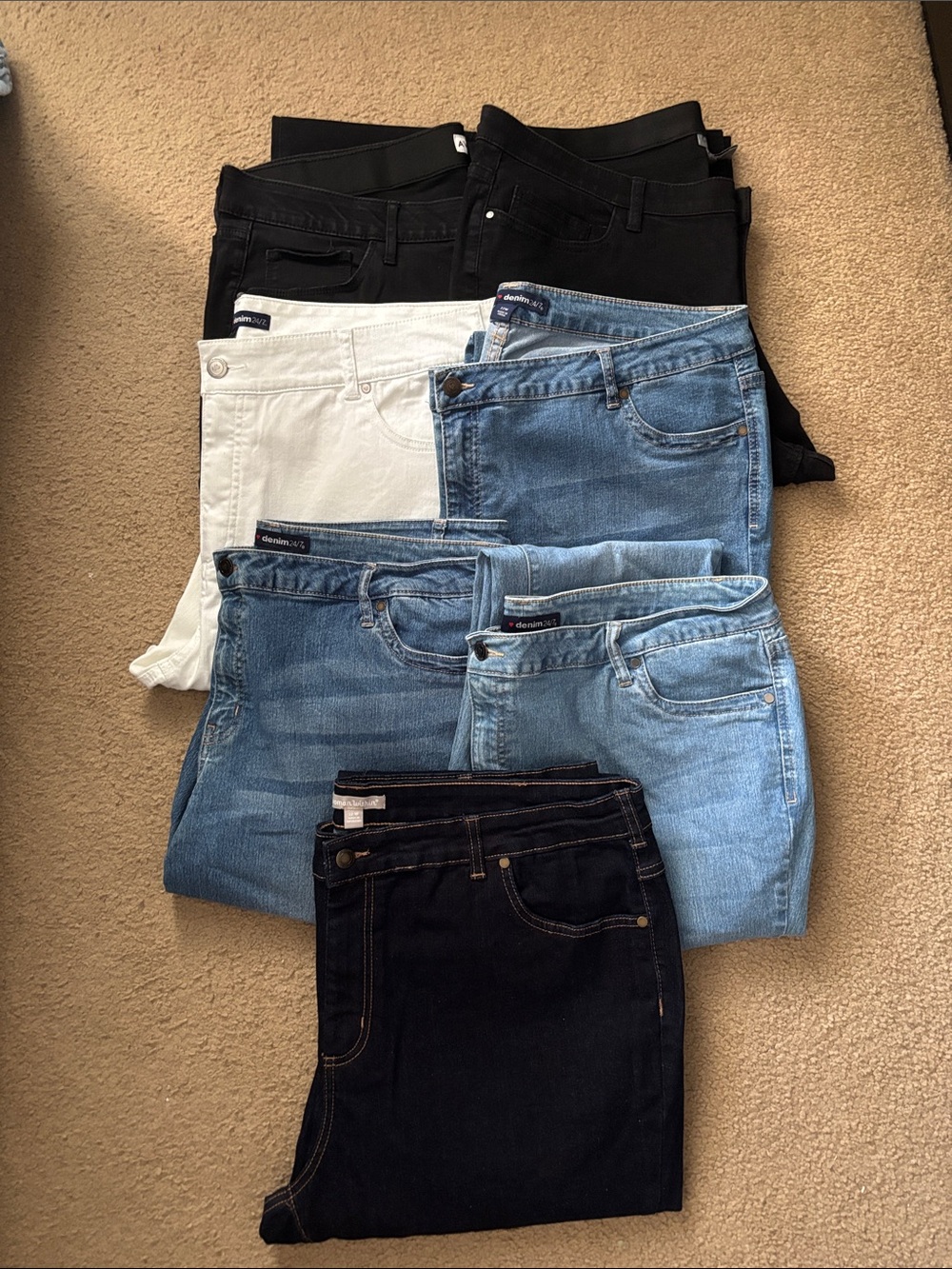 7 Piece Plus Size Jean Bundle Size 22W
